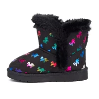 Olivia Miller Toddler Girls Unicorn Slipper Flat Heel Winter Boots