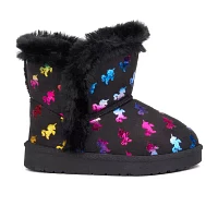 Olivia Miller Toddler Girls Unicorn Slipper Flat Heel Winter Boots