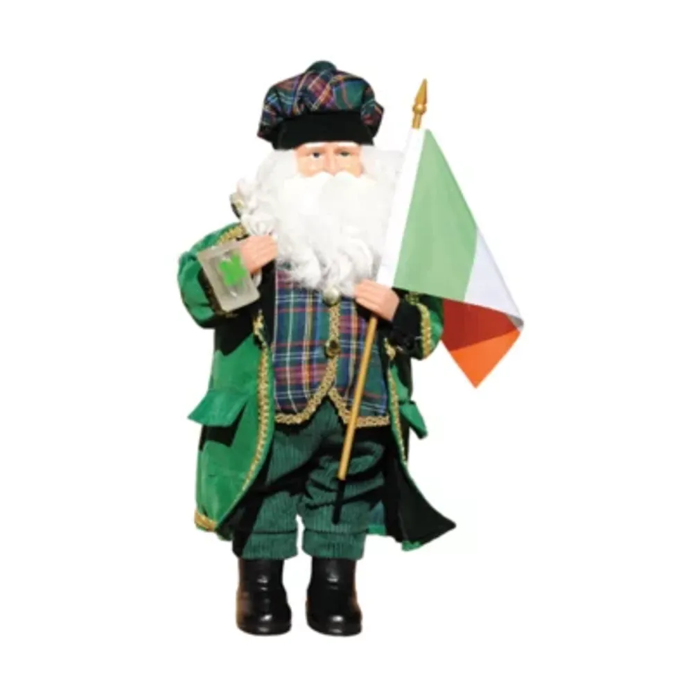 Hand Painted 15" Irish Santa