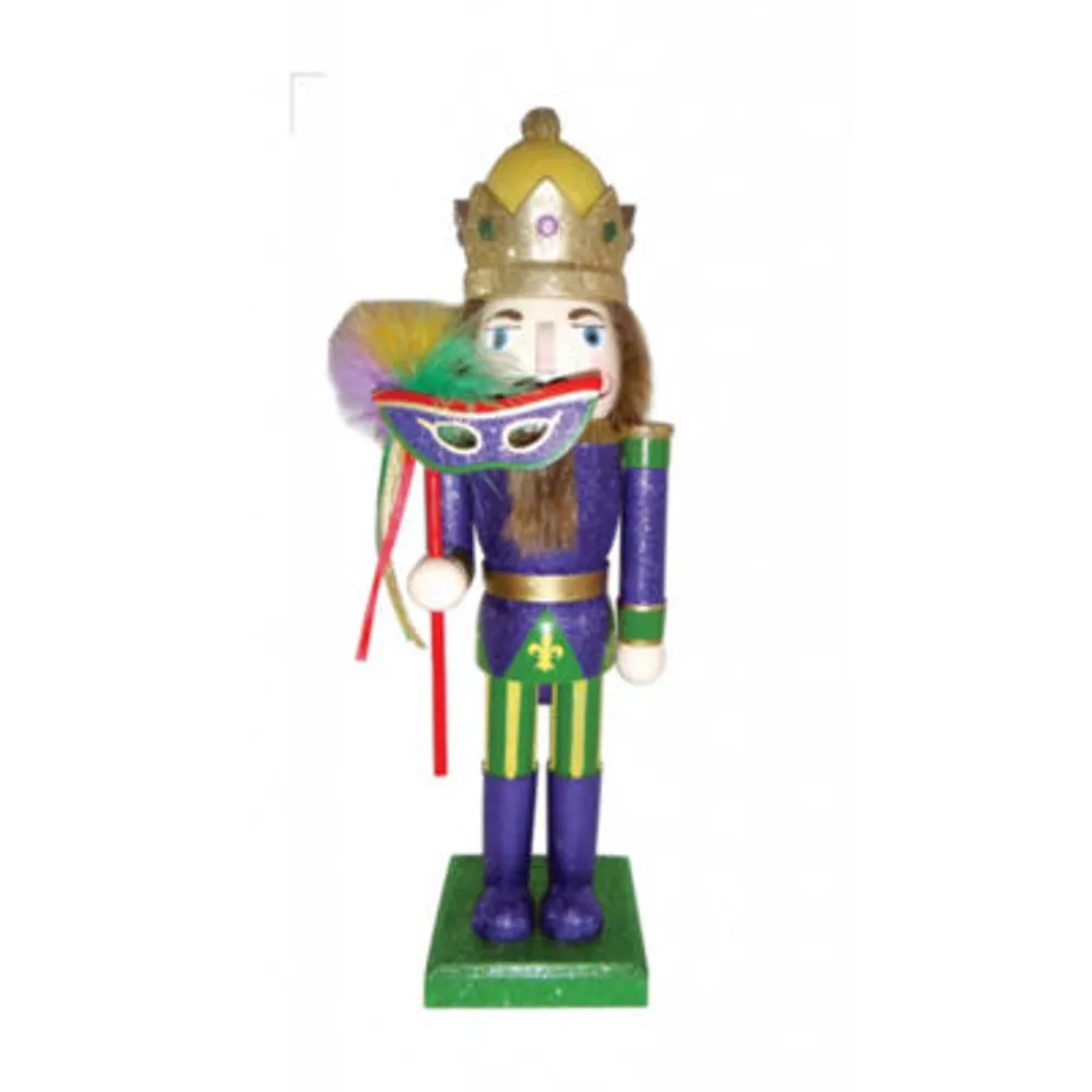 14" Mardi Gras King Nutcracker