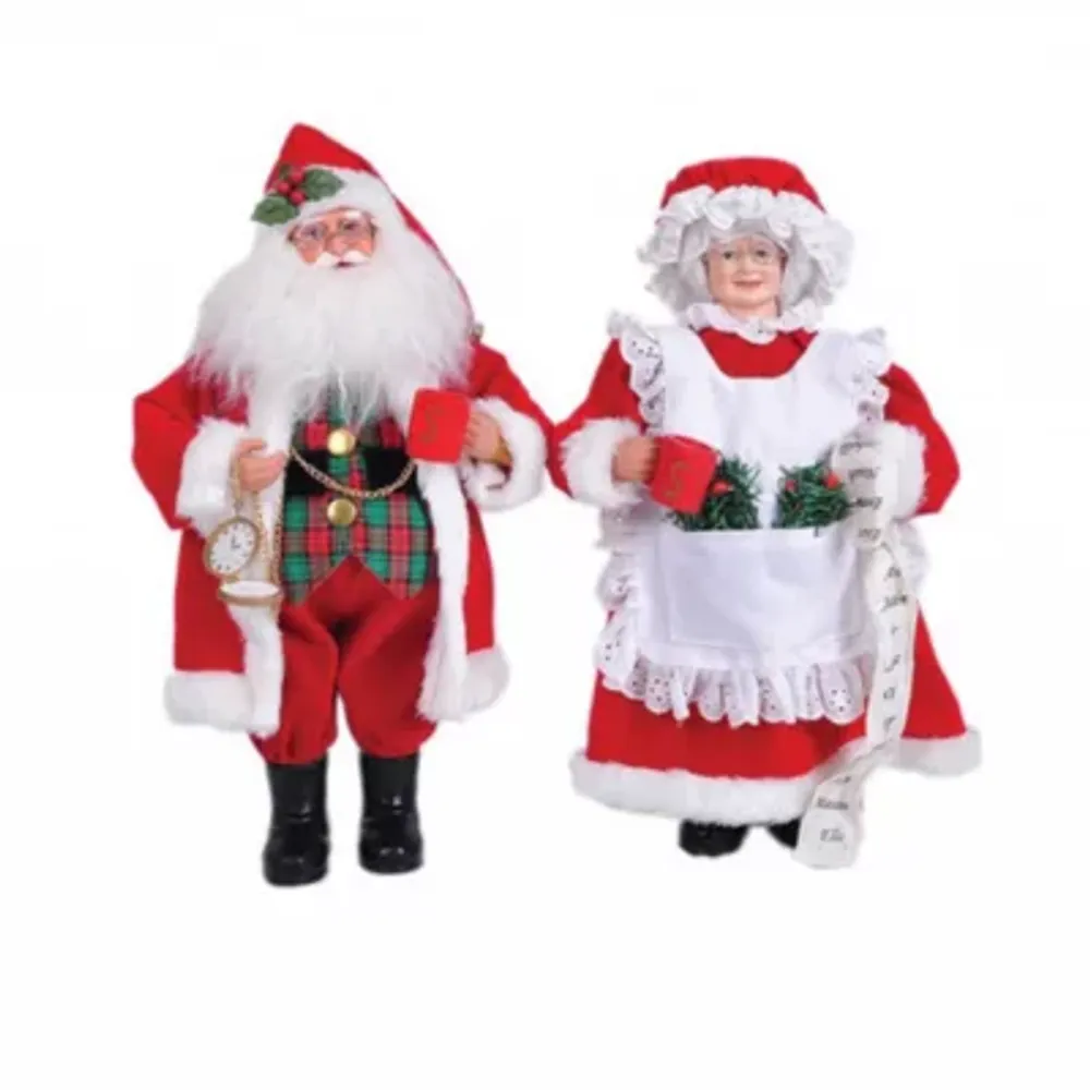 Mr. & Mrs. Claus Hand Painted - Set of 2