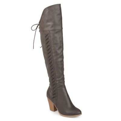 Journee Collection Womens Spritz Block Heel Dress Boots