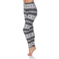 White Mark Women's One Fits Most Printed Leggings