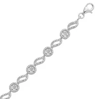 1/4 CT.T.W. Natural Diamond Sterling SIlver Tennis Bracelet