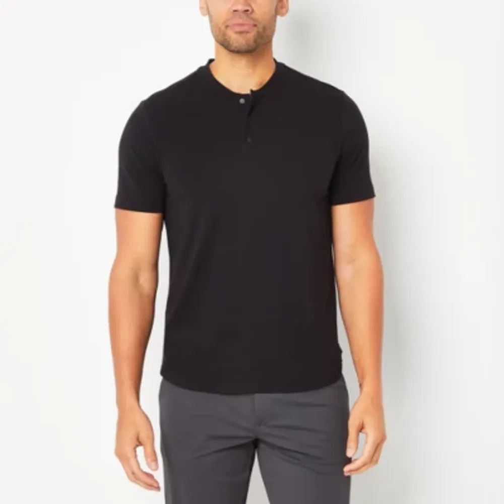 Stylus Mens Short Sleeve Regular Fit Henley Shirt