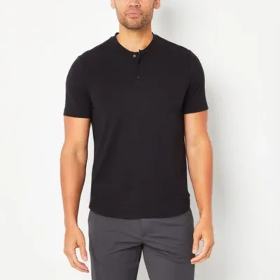 Stylus Mens Short Sleeve Regular Fit Henley Shirt