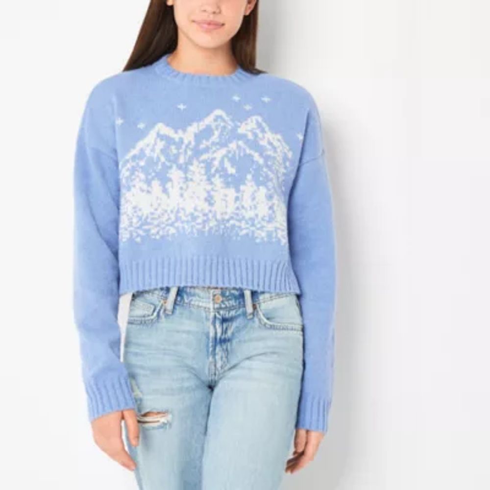 Home | Arizona Juniors Womens Crew Neck Long Sleeve Pullover Sweater |  Plaza Las Americas