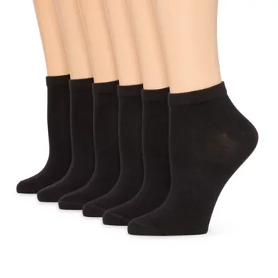 Mixit Cotton Modal 6 Pair Low Cut Socks Womens