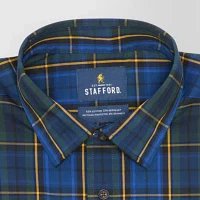 Stafford Mens Regular Fit Long Sleeve Tartan Plaid Dress Shirt