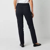 Liz Claiborne-Tall Lisa Womens Mid Rise Straight Pull-On Pants