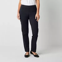 Liz Claiborne-Tall Lisa Womens Mid Rise Straight Pull-On Pants