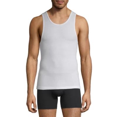 Stafford Dry + Cool Mens Big and Tall 4 Pack Quick Tank