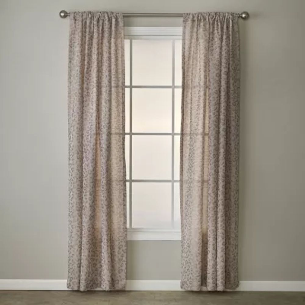 Saturday Knight Cheetah Spot Light-Filtering Rod Pocket Single Curtain Panel