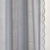 Saturday Knight Catherine Crochet Light-Filtering Rod Pocket Set of 2 Curtain Panel