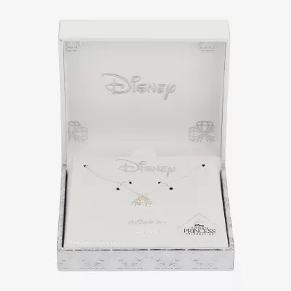 Disney Classics Sterling Silver 16 Inch Link Cinderella Pendant Necklace