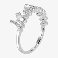 Sparkle Allure Kindness Cubic Zirconia Pure Silver Over Brass Band