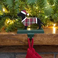 Glitzhome Wooden & Metal Dachshund Christmas Stocking Holder