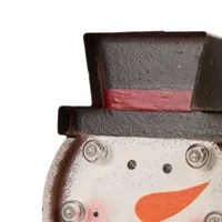 Glitzhome 7.48" Marquee LED Snowman Head Christmas Stocking Holder