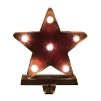 Glitzhome 7.48" Marquee LED Star Christmas Stocking Holder