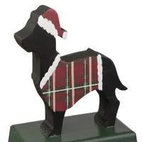 Glitzhome Daschund Christmas Stocking Holder - Set of 2