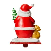 Glitzhome 6.5" Snowman & Santa & Penguin Christmas Stocking Holder - Set of 3