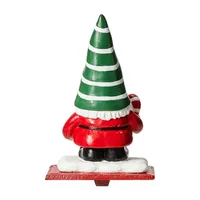 Glitzhome 7.5" Resin Gnomes Christmas Stocking Holder - Set of 3