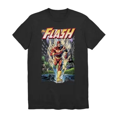 Mens Crew Neck Short Sleeve Regular Fit DC Comics The Flash Graphic T-Shirt