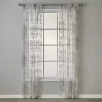 Saturday Knight Shadow Trees Light-Filtering Rod Pocket Single Curtain Panel