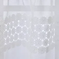 Saturday Knight Daisy Lace 2-pc. Rod Pocket Window Tier