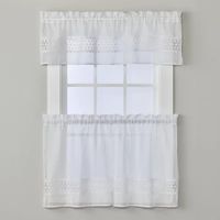 Saturday Knight Daisy Lace 2-pc. Rod Pocket Window Tier