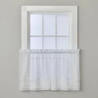 Saturday Knight Daisy Lace 2-pc. Rod Pocket Window Tier