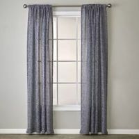 Saturday Knight Soft Swirl Light-Filtering Rod Pocket Single Curtain Panel