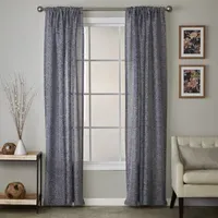 Saturday Knight Soft Swirl Light-Filtering Rod Pocket Single Curtain Panel