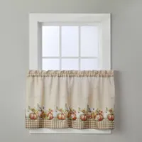 Saturday Knight Autumn Pumpkins Rod Pocket Tailored Valance