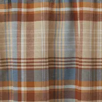 Saturday Knight Amber Plaid 2-pc. Rod Pocket Window Tier