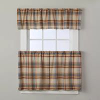 Saturday Knight Amber Plaid 2-pc. Rod Pocket Window Tier