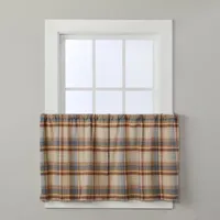 Saturday Knight Amber Plaid 2-pc. Rod Pocket Window Tier