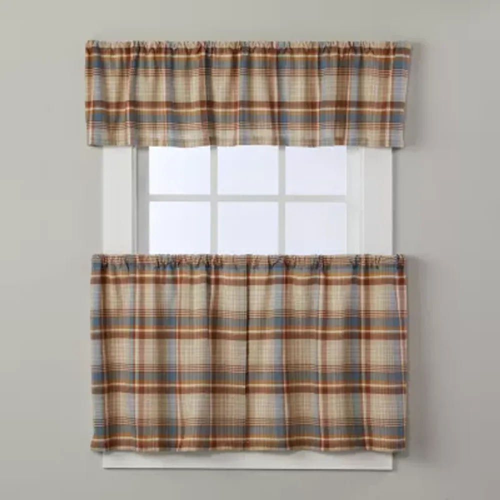 Saturday Knight Amber Plaid Rod Pocket Tailored Valance