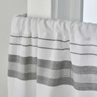 Saturday Knight Slate Stripe 2-pc. Rod Pocket Window Tier