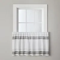 Saturday Knight Slate Stripe 2-pc. Rod Pocket Window Tier