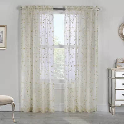 Grandeur Rod Pocket Light-Filtering Single Curtain Panels