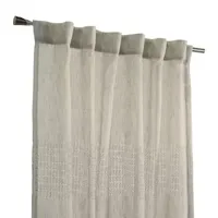 Lindsey Light-Filtering Rod Pocket Back Tab Single Curtain Panel