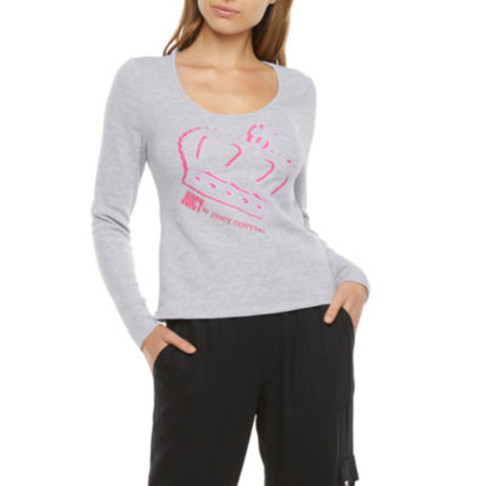 Juicy By Couture Womens Boat Neck Long Sleeve T-Shirt | Plaza Las Americas