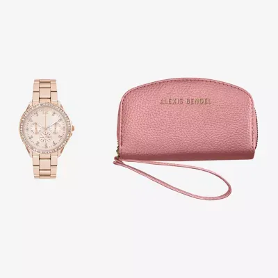 Alexis Bendel Womens Crystal Accent Rose Goldtone Bracelet Watch A0975r-42-C29