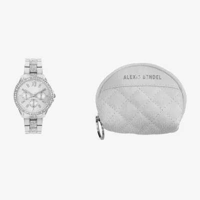 Alexis Bendel Womens Crystal Accent Silver Tone Bracelet Watch A0969s-42-B28