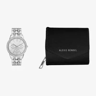 Alexis Bendel Womens Crystal Accent Silver Tone Bracelet Watch A0966s-42-B28