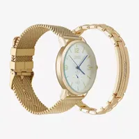 Jones N.Y. Mens Gold Tone Bracelet Watch 9780g-42-B27