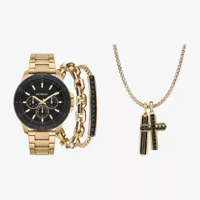 Rocawear Mens Gold Tone Bracelet Watch 9661g-42-G27