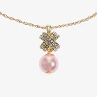 Monet Jewelry Simulated Pearl 17 Inch Rope Pendant Necklace