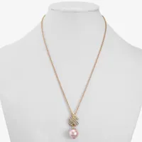 Monet Jewelry Simulated Pearl 17 Inch Rope Pendant Necklace